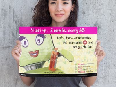HR Trove A Message from Your Chair for Good Health Poster